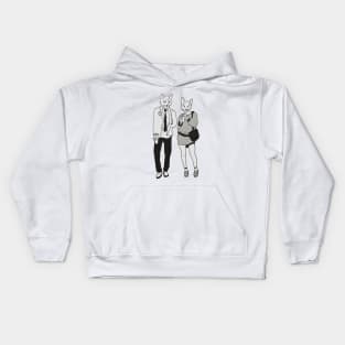 Urban Cat Couple Kids Hoodie